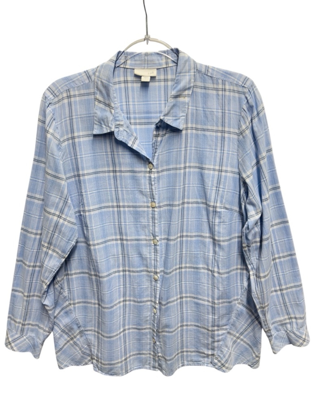 Pure Cotton Knit Boyfriend Fit Chino Chambray Plaid Windowpane Checkered Shirt